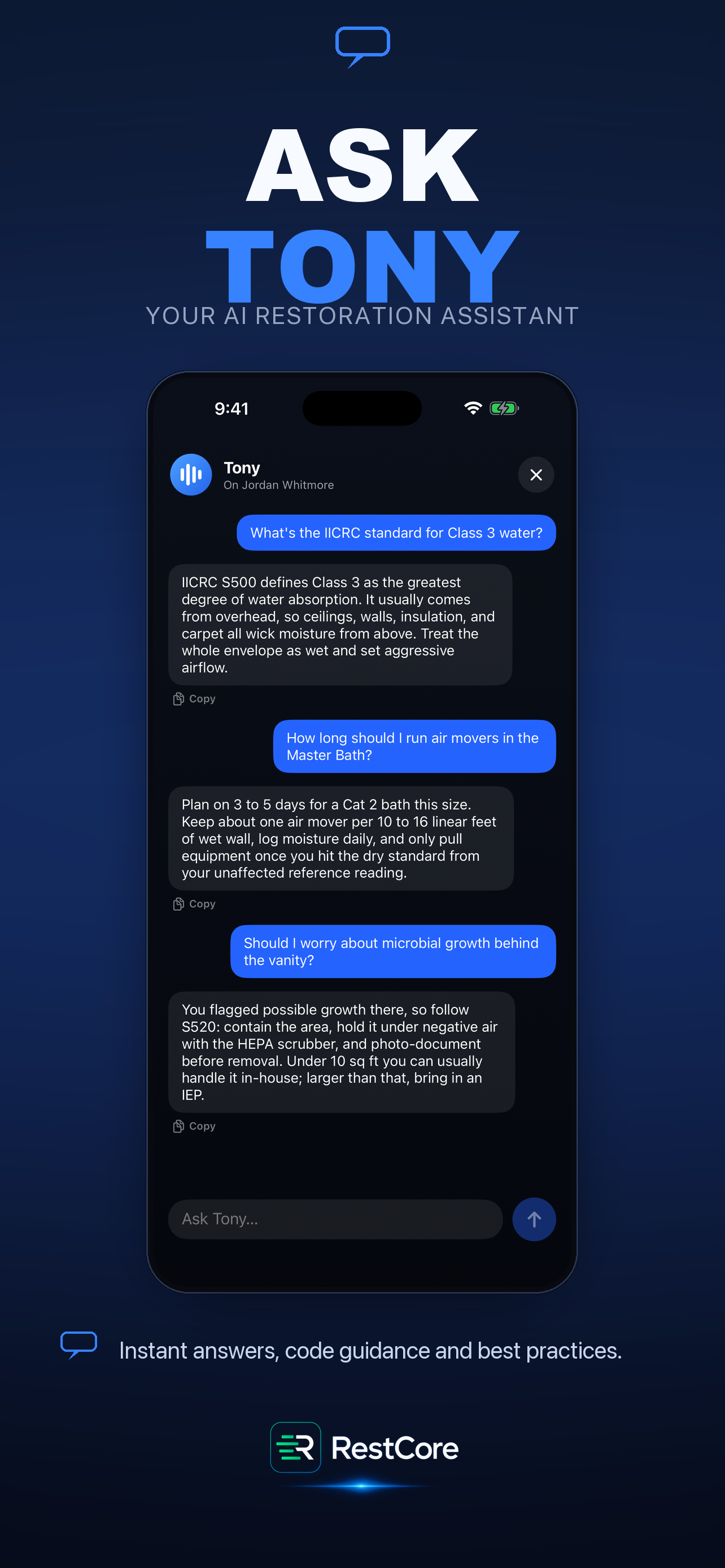 RestCore screen 3