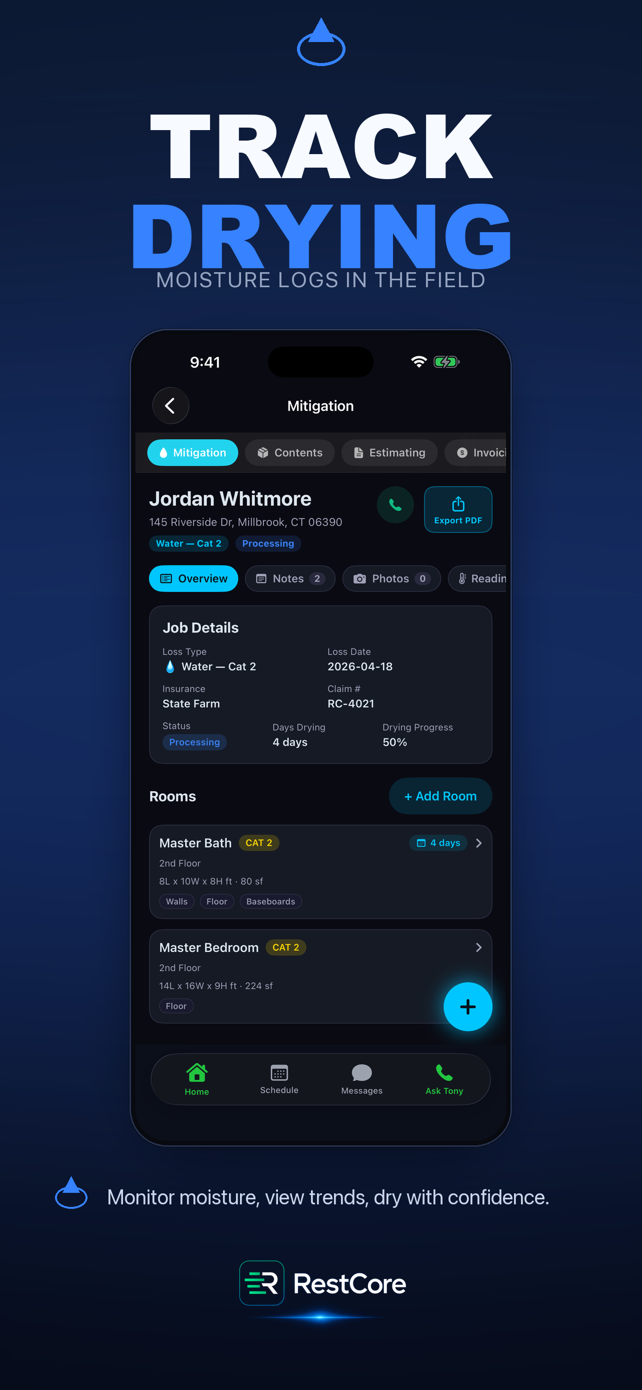 RestCore screen 4