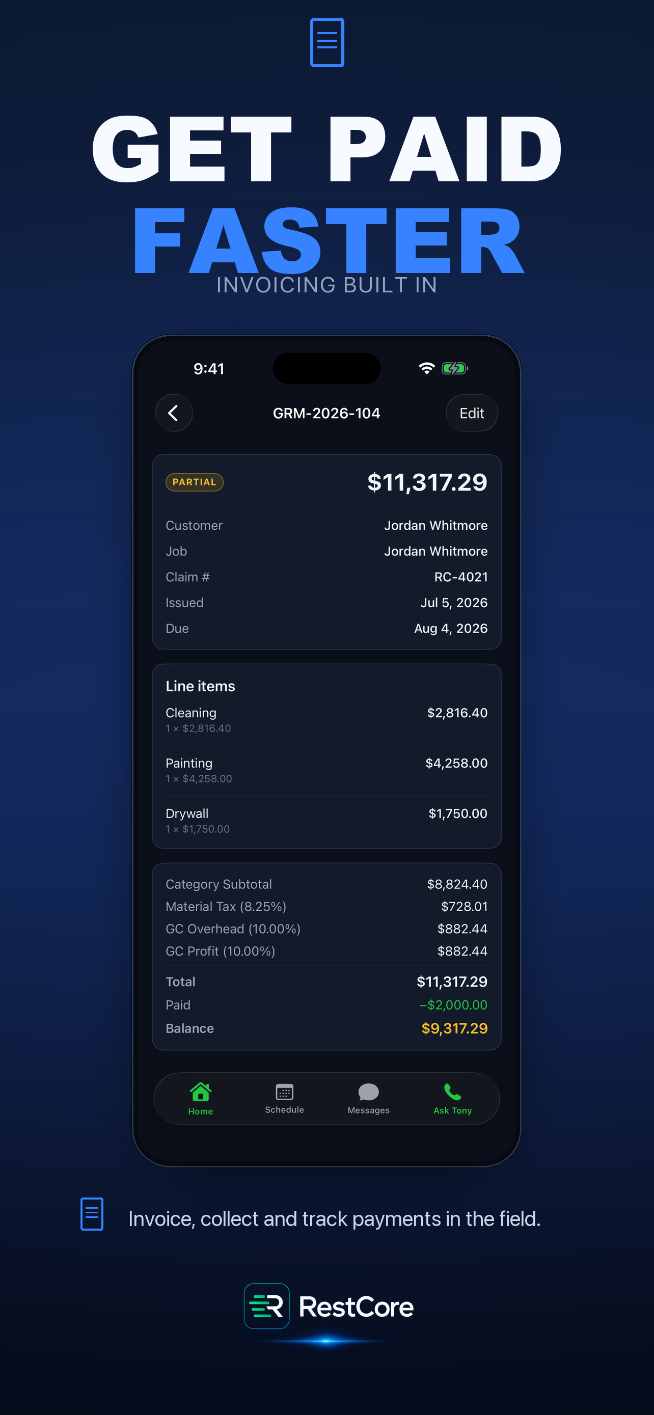 RestCore screen 6